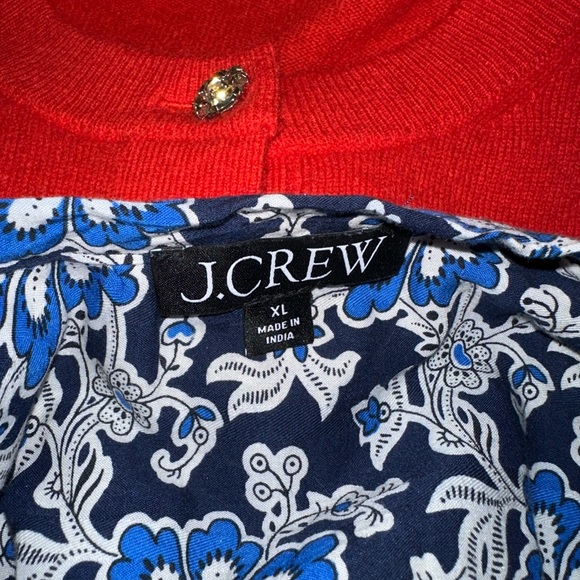 J. Crew V-neck Tie Top In Floral Cotton-blend Dobby For Women  XL - Picture 5 of 6